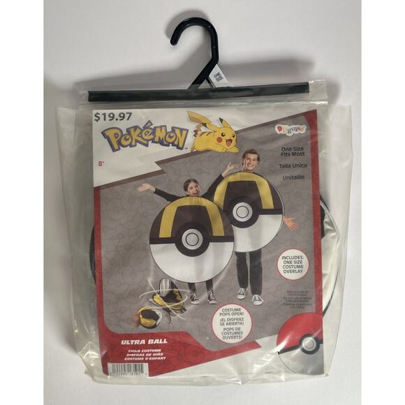 Pokemon Halloween Cosplay Costume Ultra Ball Child Fits Most by Disguise Nwt - Picture 1 of 3